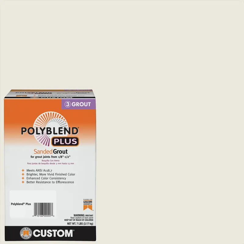 Polyblend Plus Indoor And Outdoor Bright White Sanded Grout 7 Lb