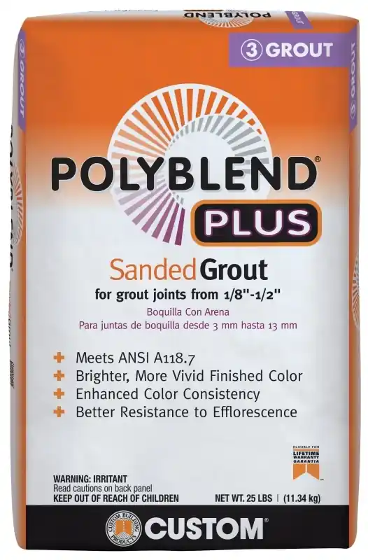 Polyblend Plus Sanded Grout, Bright White, 25 Lb.
