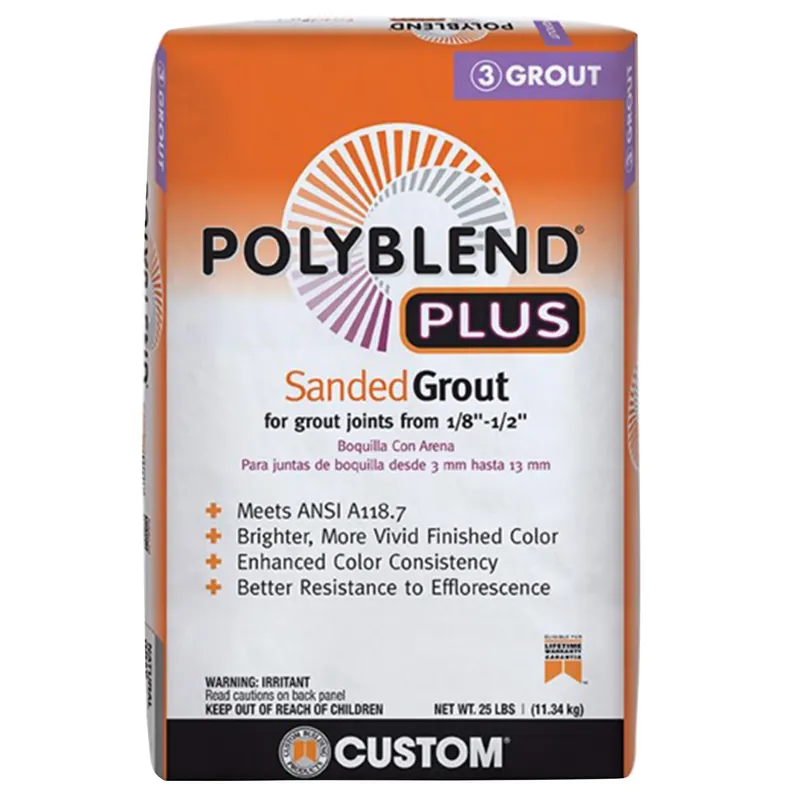 Polyblend Plus Sanded Grout, Arctic White, 25 Lb.