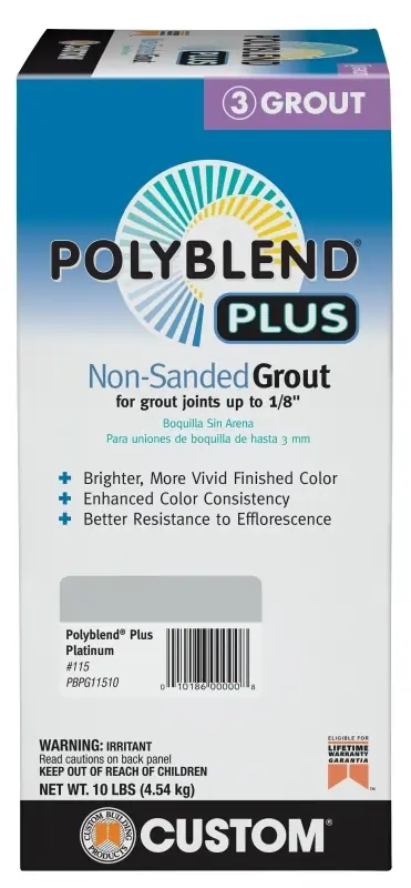 Polyblend Plus Indoor And Outdoor Platinum Non-sanded Grout 10 Lb