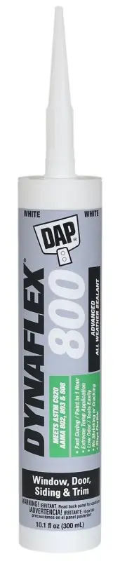 Dynaflex 800 White Waterproof Sealant 10.1 Oz Cartridge - Premium Polymer