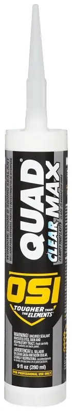 Quad Max Window & Door Sealant, Clear, 9 Oz.