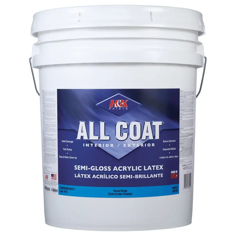 All-coat Semi-gloss Tawny Beige Water-based Paint 5 Gallon For Interior And Exterior