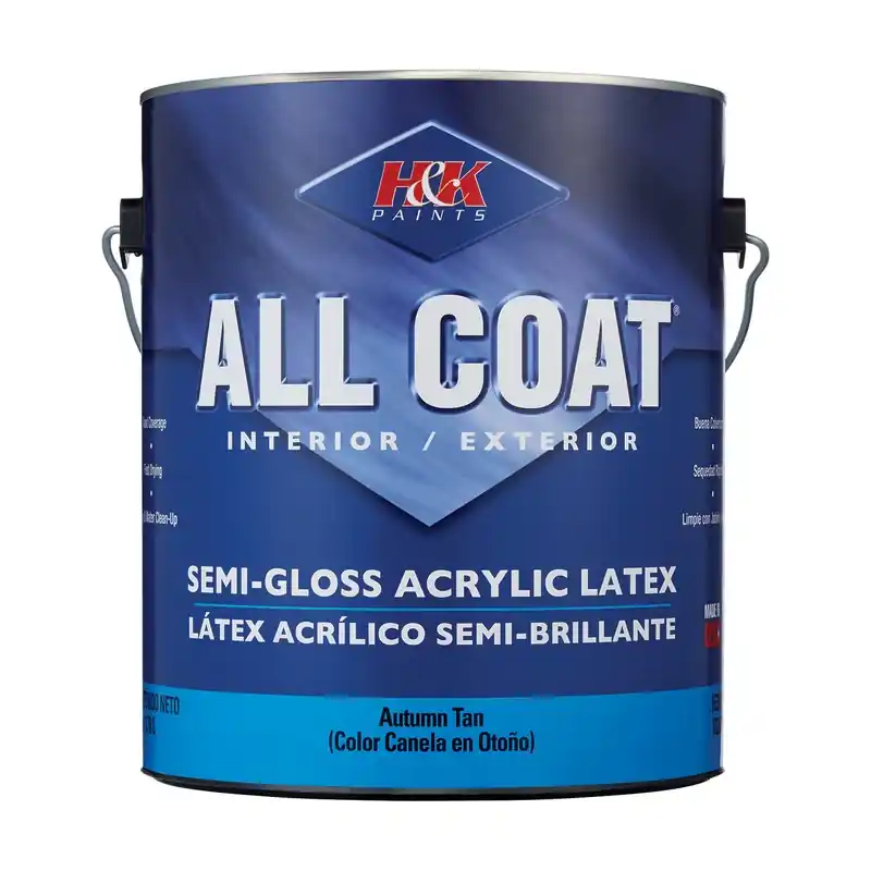All-coat Semi-gloss Autumn Tan Water-based Paint Exterior And Interior 1 Gal