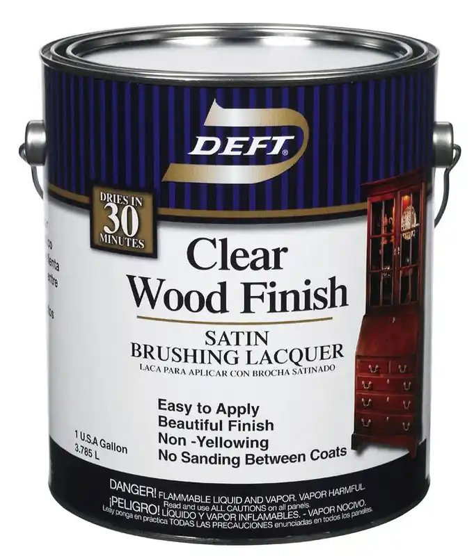 Wood Finish Brushing Lacquer, Clear Satin, 1 Gallon