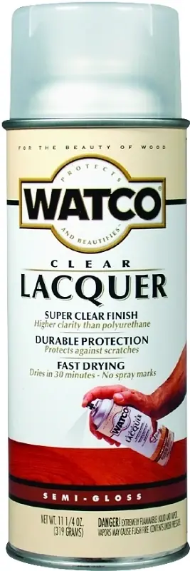 Lacquer Wood Finish, Clear Semi-gloss, 11.25-oz. Aerosol