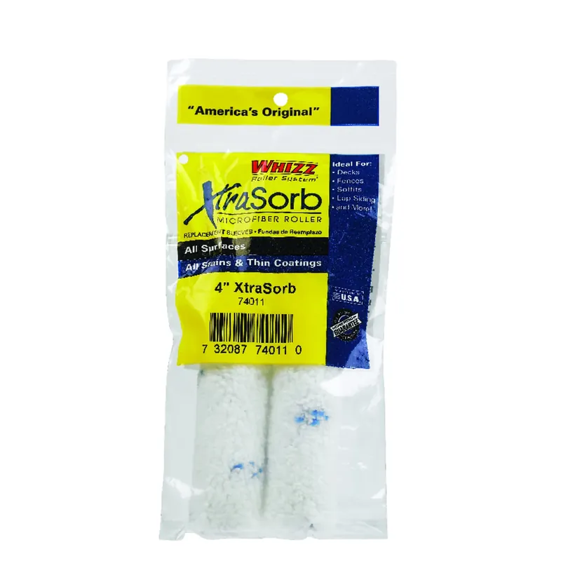Microfiber 4 In. W X 3/8 In. Mini Paint Roller Cover 2 Pk