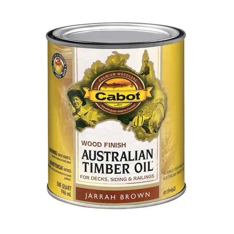 Australian Timber Oil Wood Stain Finish, Jarrah Brown, Qt.