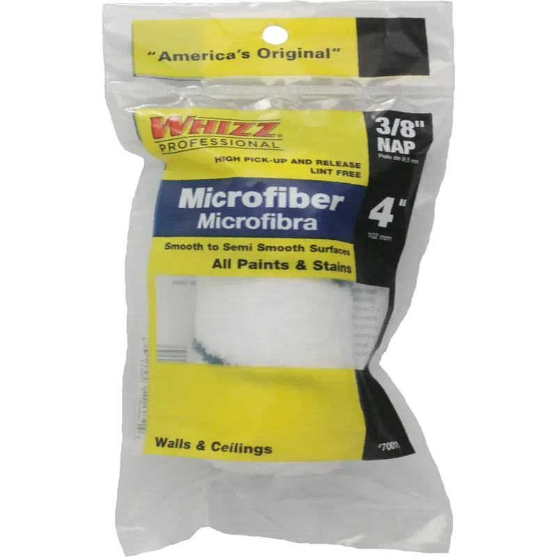 Microfiber 4 In. W X 3/8 In. Jumbo Mini Paint Roller Cover 1 Pk