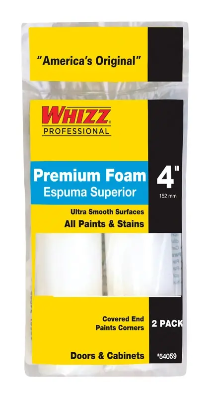 Foam 4 In. W X 1/2 In. Mini Paint Roller Cover 2 Pk