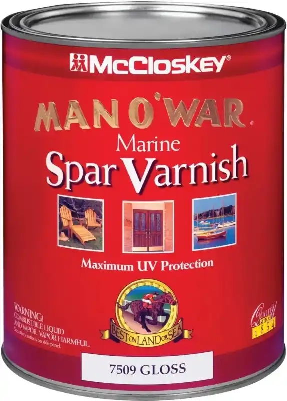 Man O‘war Gloss Spar Marine Varnish, 1 Quart For Interior & Exterior Use