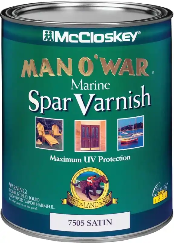 Man O‘war Satin Marine Varnish, 1 Quart - Interior & Exterior Protection