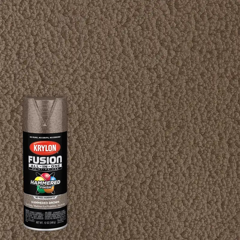 Fusion All-in-one Hammered Brown Paint+primer Spray Paint 12 Oz