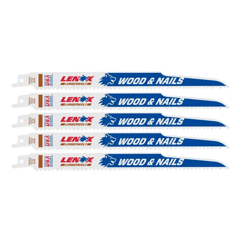 Lumberwolf 9 In. Bi-metal Reciprocating Saw Blade 6 Tpi 5 Pk