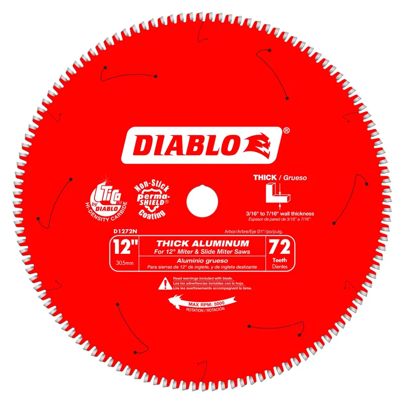 12 In. D X 1 In. Tico Hi-density Carbide Circular Saw Blade 72 Teeth 1 Pk