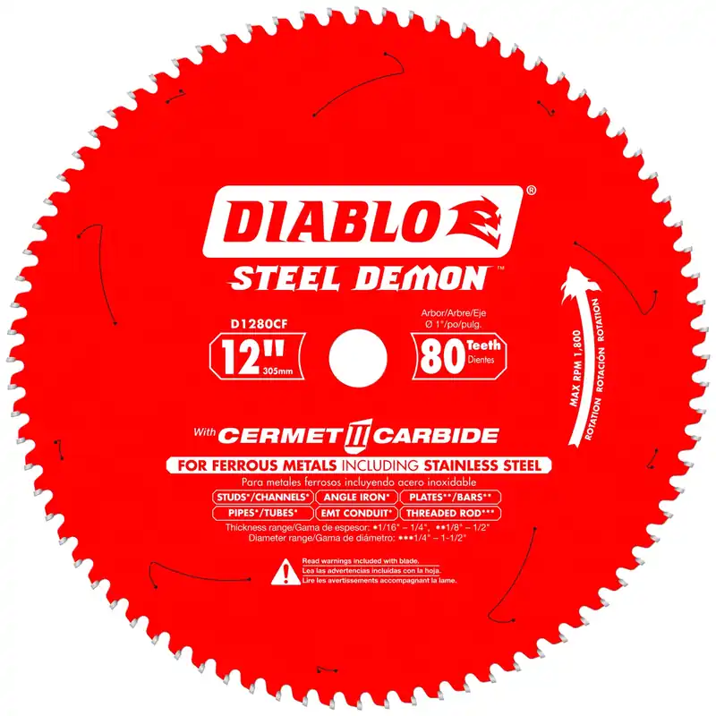 Steel Demon 12 In. D X 1 In. Cermet Cermet Metal Saw Blade 80 Teeth 1 Pk