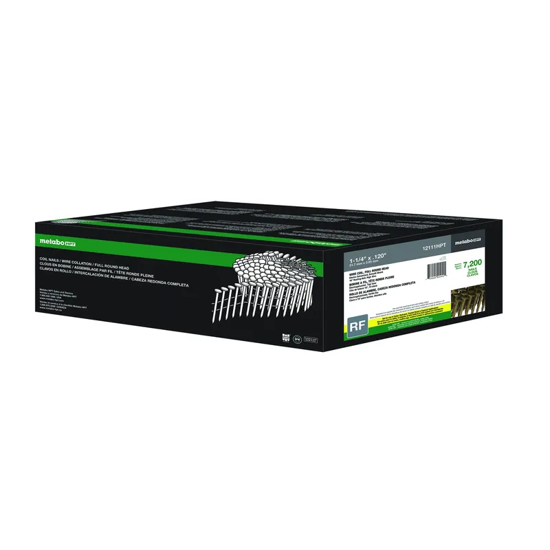 1-1/4 In. L Wire Coil Electro Galvanized Roofing Nails 16 Deg 7200 Pk