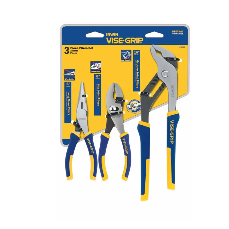 Vise-grip 3 Pc Nickel Chrome Steel Traditional Pliers Set Assorted In. L