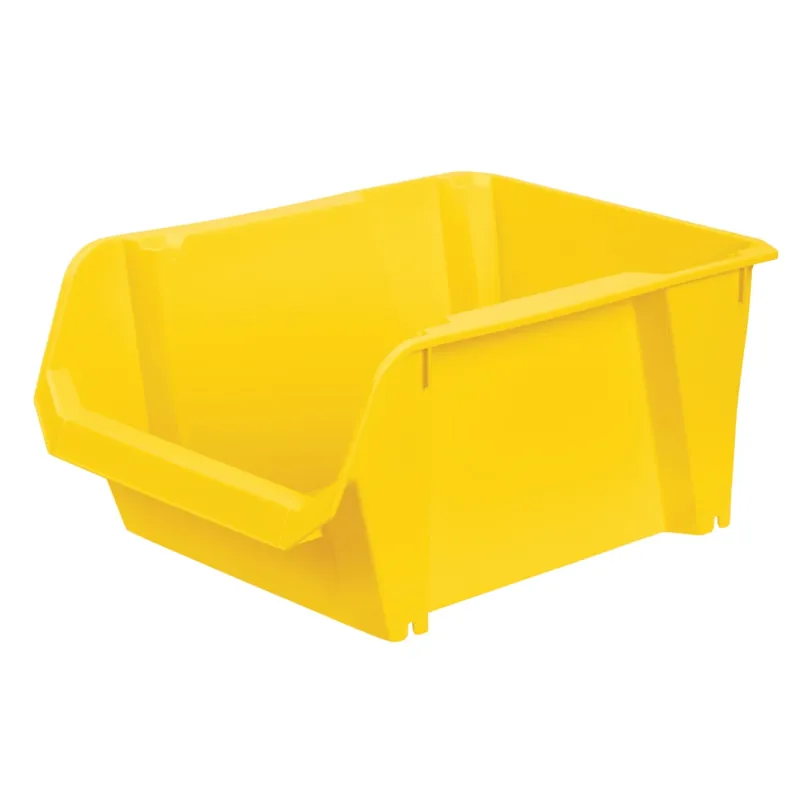 Storage Bin, Yellow Polypropylene, 13-1/4 X 5-7/8 X 9 In.
