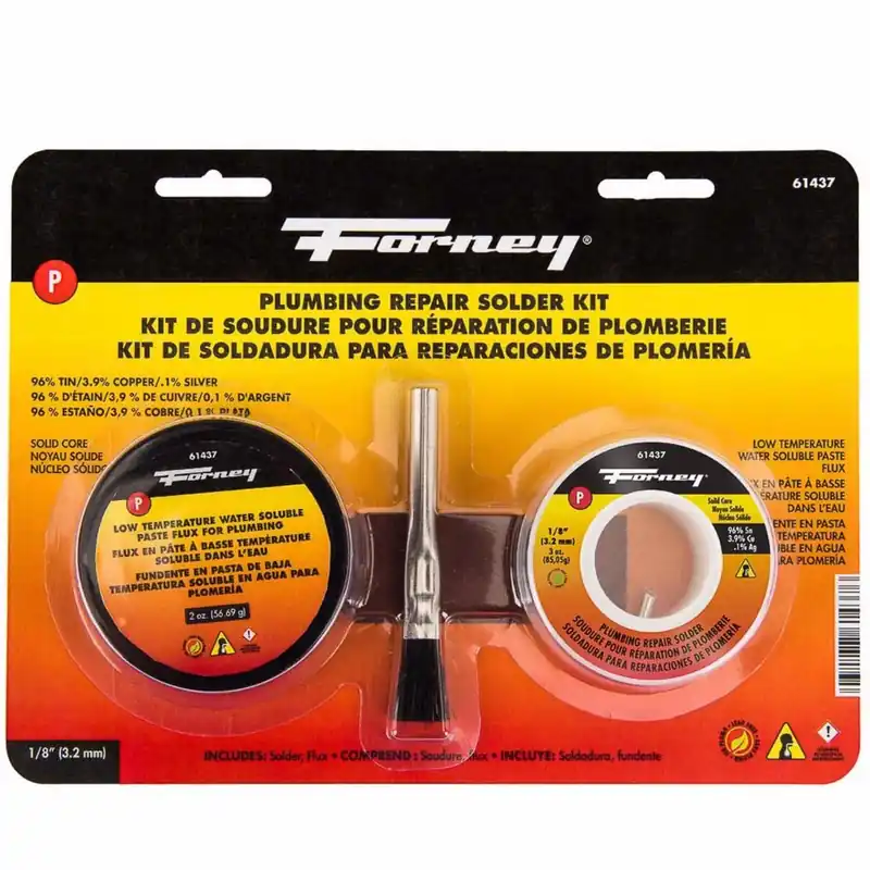 3 Oz Lead-free Plumbing Solder Kit 0.13 In. Diameter Tin/copper/silver Alloy 3 Pieces