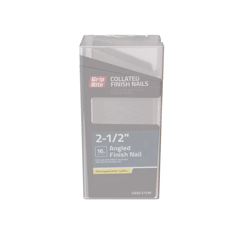 Grip-rite 2-1/2 In. L X 16 Ga. Angled Strip Electro Galvanized Finish Nails 20 Deg 1000 Pk