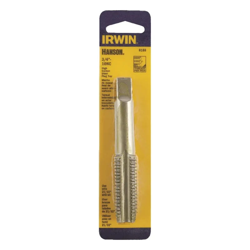 Hanson High Carbon Steel Sae Fraction Tap 3/4 In.-10nc 1 Pc