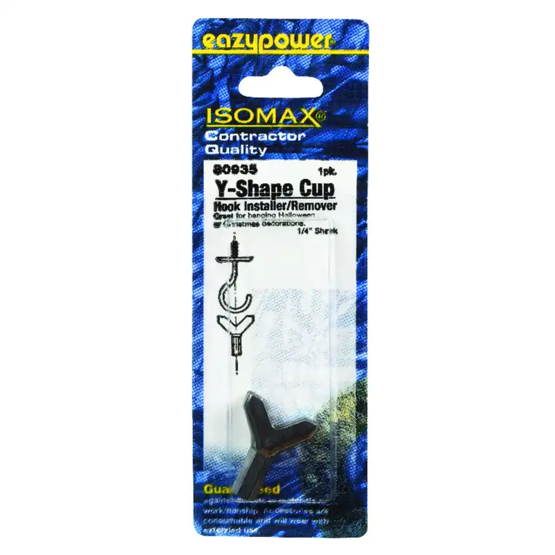 Isomax 6 In. Y Cup Hook Installer/remover Steel Hex Shank 1 Pc