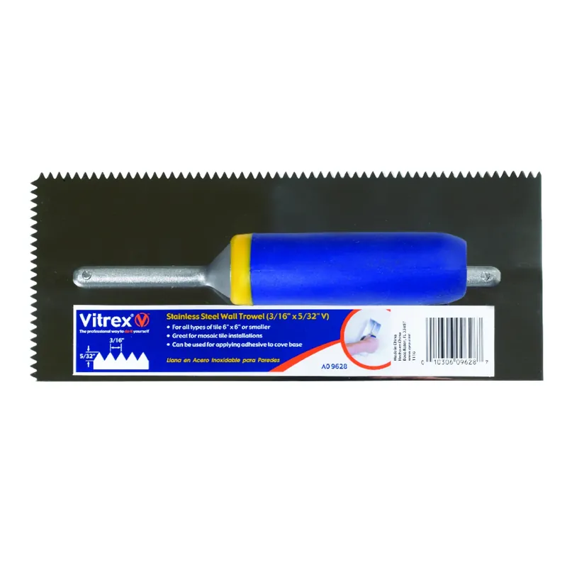 Soft-grip V-notch Trowel, 11 X 4-1/2 In.