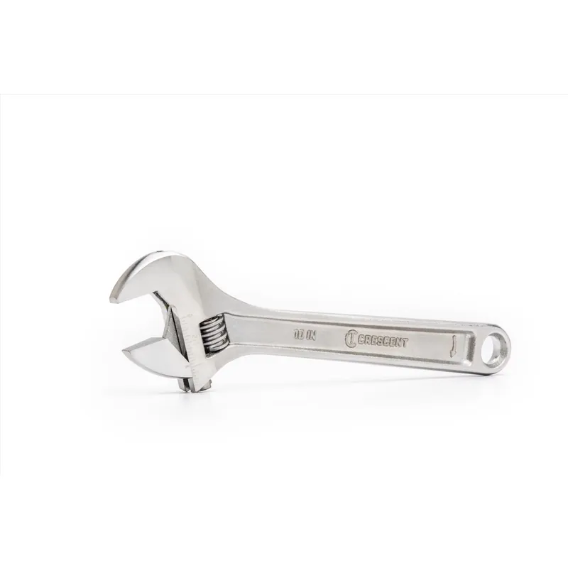Adjustable Wrench, Chrome, 10 In.