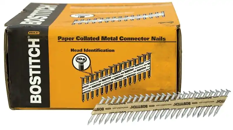 Strapshot 1-1/2 In. L X 10 Ga. Straight Strip Galvanized Metal Connector Nails 35 Deg 1000