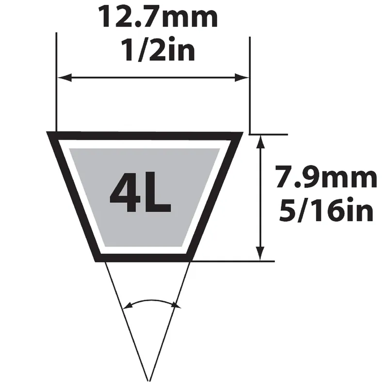 Fhp 4l850 General Utility V-belt 1/2 In. X 85 In. For Fractional Horsepower