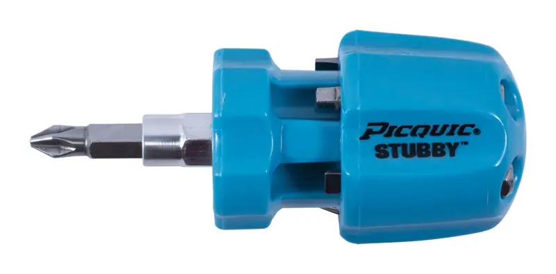 6-in-1 Stubby Screwdriver 3.55 In. With Magnetic Tip - 7 Piece Set