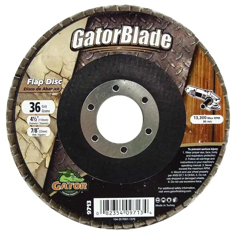 4-1/2 In. D X 7/8 In. Zirconia Aluminum Oxide Flap Disc 36 Grit 1 Pk