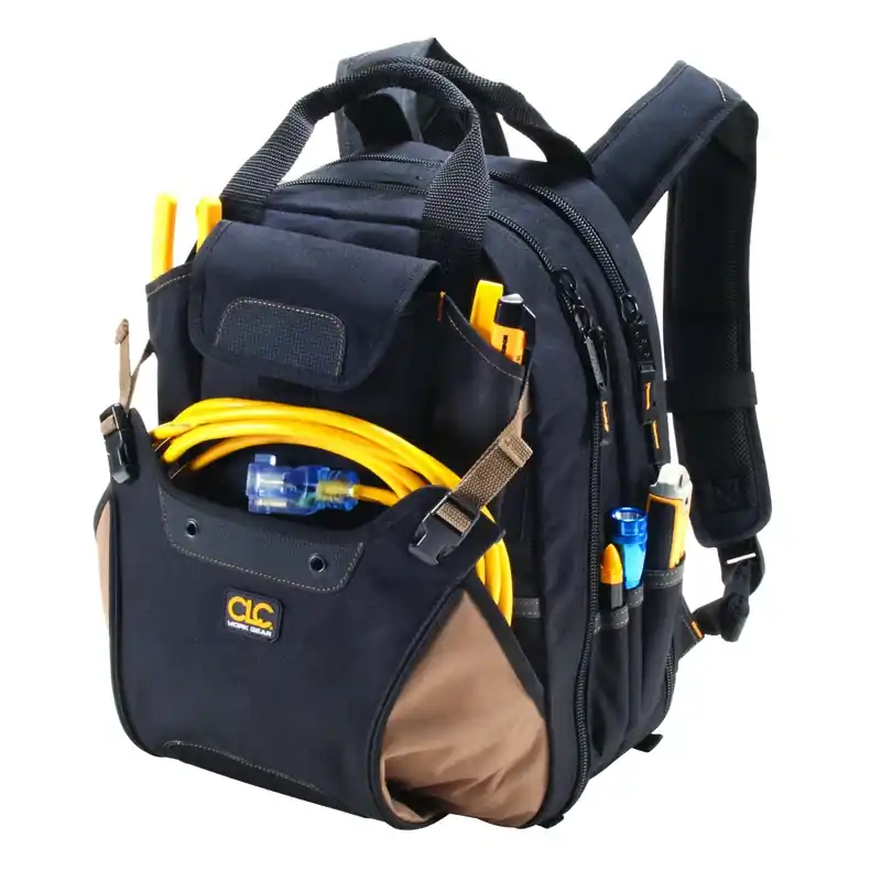 44-pocket 16 In. Deluxe Polyester Backpack Tool Bag With Adjustable Straps