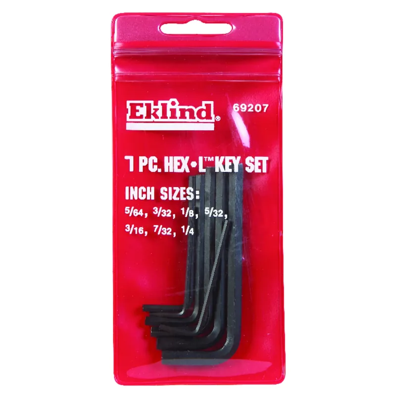 Hex-l 5/64 To 1/4 In. Sae Short Arm Hex L-key Set 7 Pieces