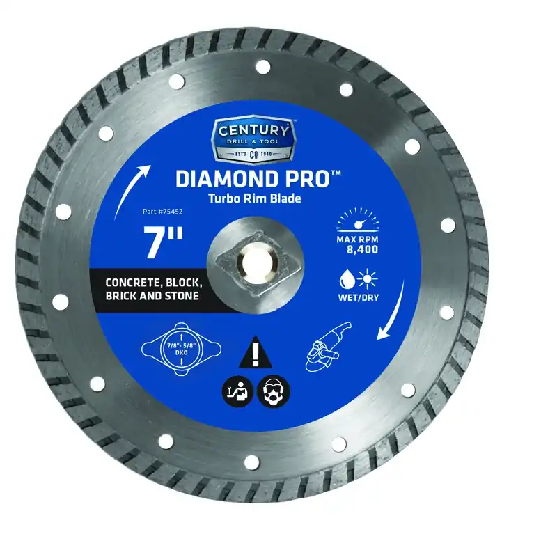 Diamond Pro 7 In. D X 5/8 In. Diamond Turbo Rim Saw Blade 1 Pk