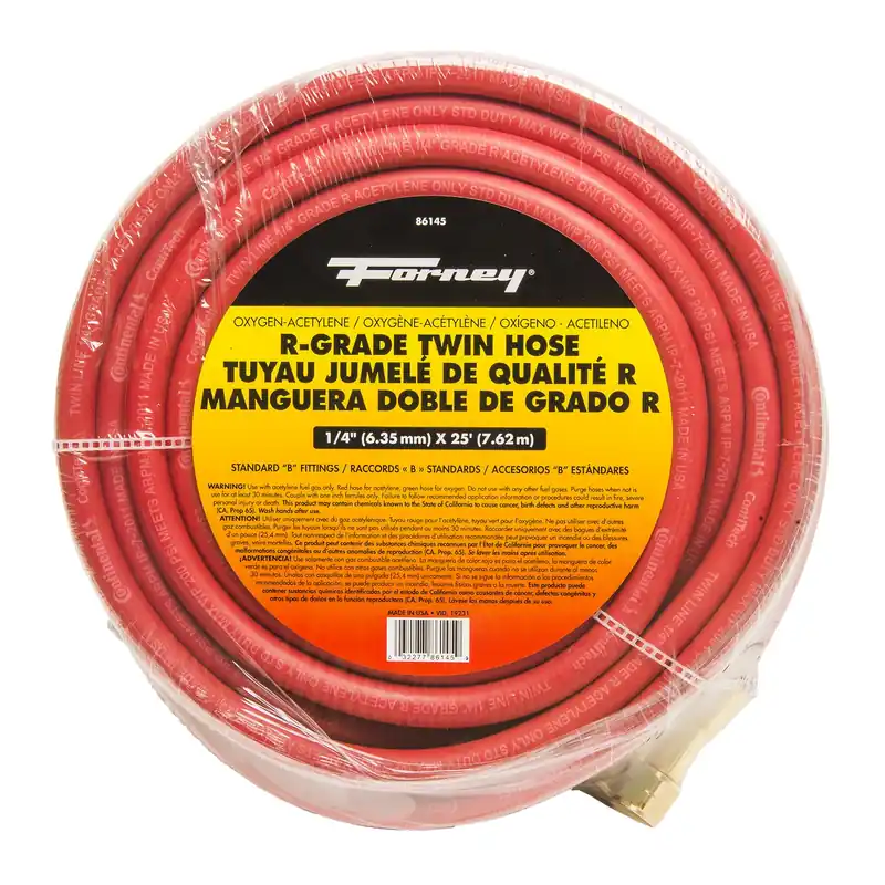 Oxygen Acetylene Welding Twin Hose, Premium, 1/4-in. X 25-ft.
