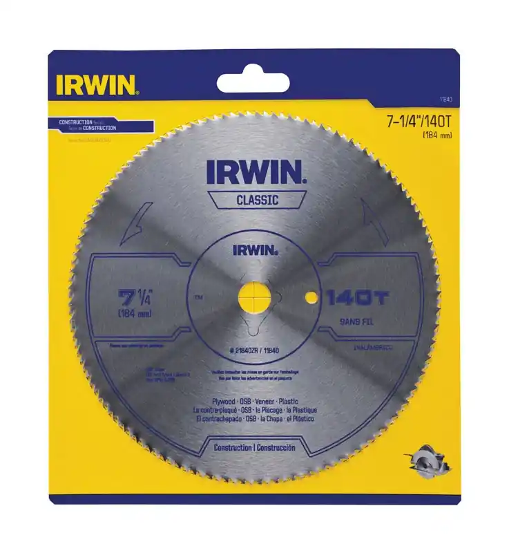 7-1/4 In. D X 5/8 In. Classic Steel Circular Saw Blade 140 Teeth 1 Pk