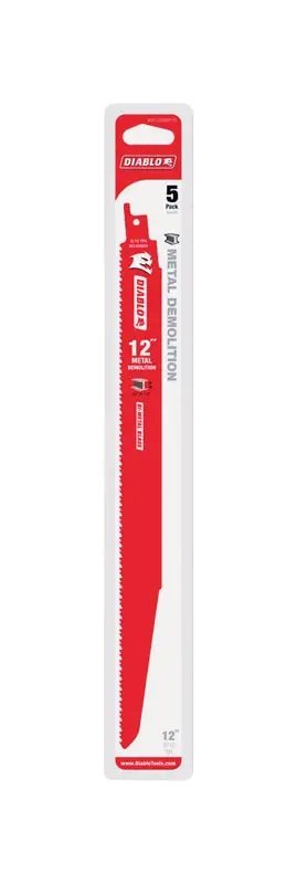 12 In. Bi-metal Thick Metal & Demolition Reciprocating Saw Blade 8/10 Tpi 5 Pk