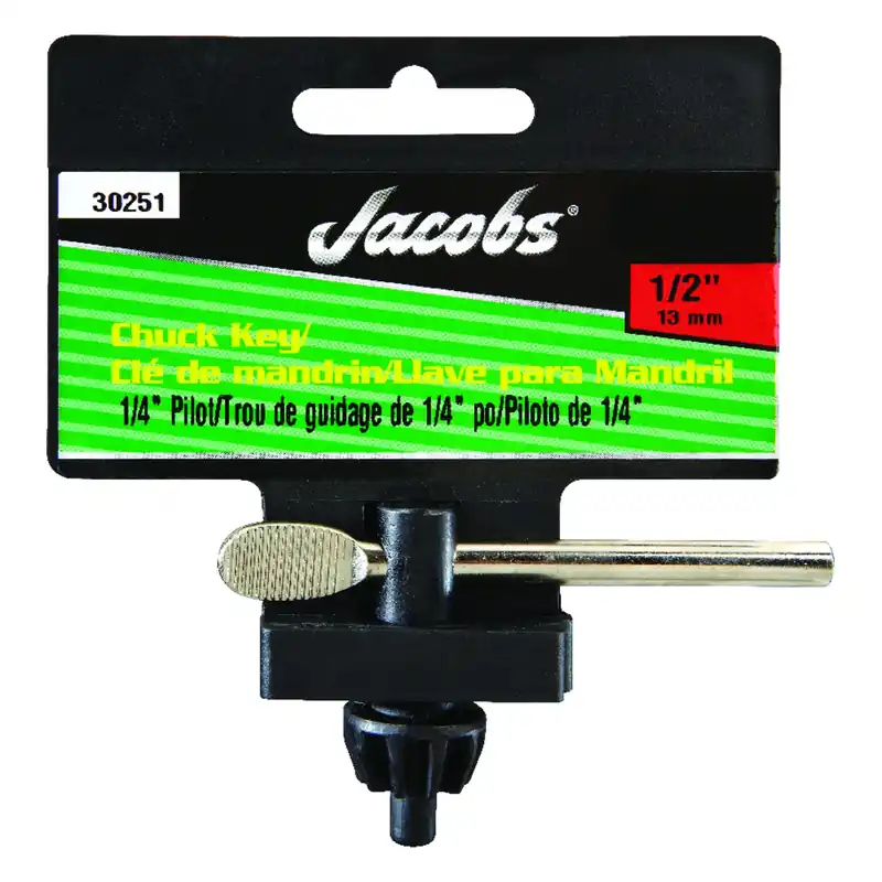 Chuck Key, 0.375 & 0.5 In., 0.25 In. Pilot Shank