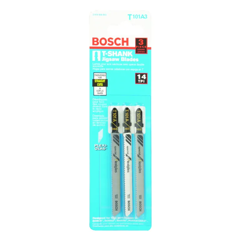 4 In. High Speed Steel T-shank Jig Saw Blade 14 Tpi 3 Pk