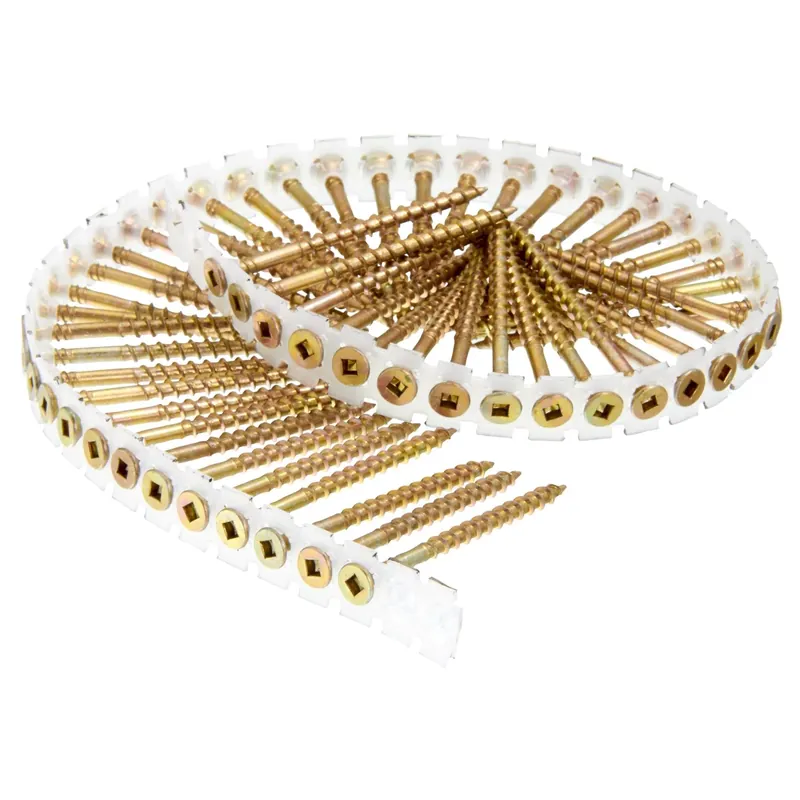 No. 8 X 2-1/2 In. L Square Yellow Zinc Coarse Wood Screws 1000 Pk