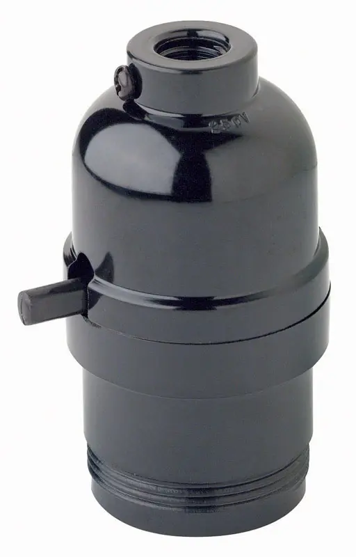 Plastic Medium Base Push Thru Socket 1 Pk