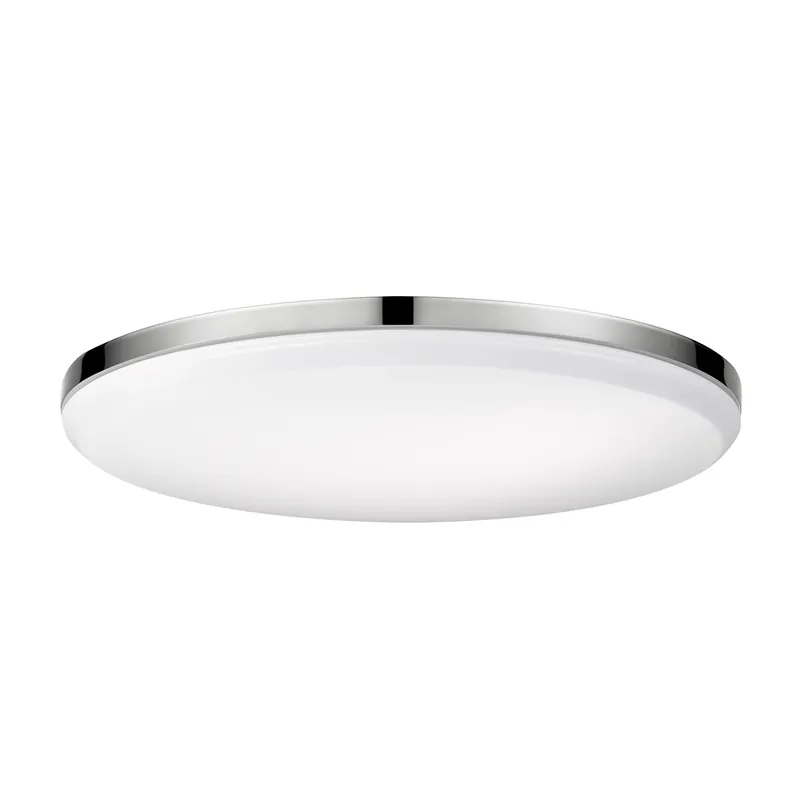 Ellington Collection Led Wall Lantern, Ultra Slim, Chrome/frosted, With Bulb
