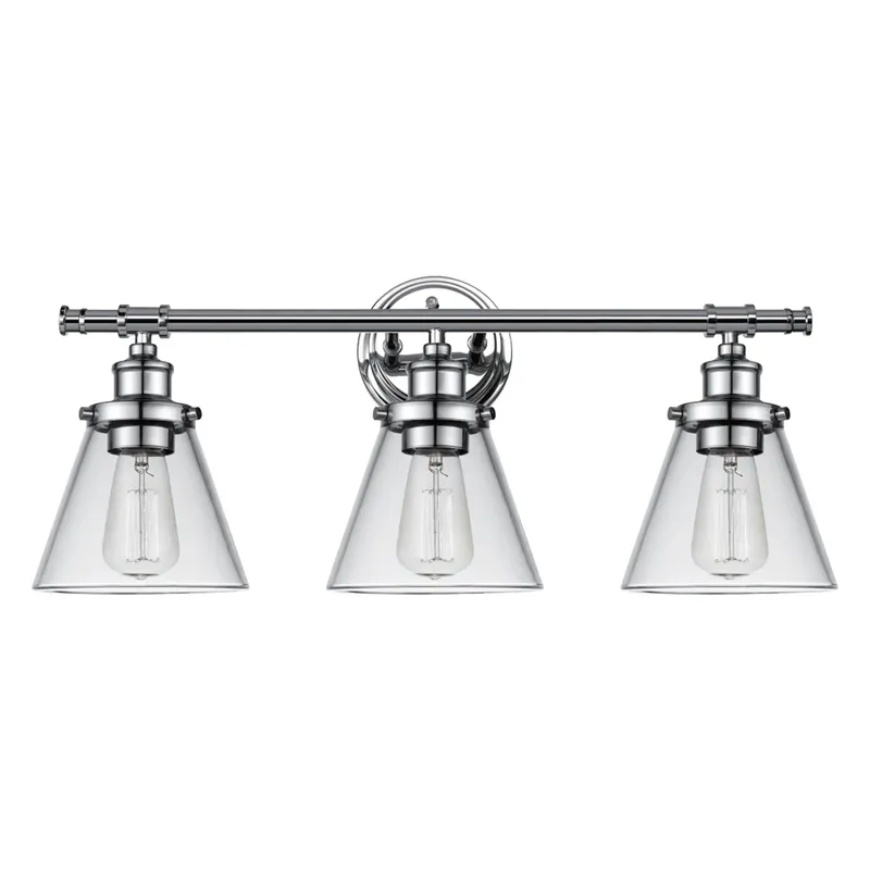 Parker 3-light Chrome Wall Sconce With Clear Glass Shades
