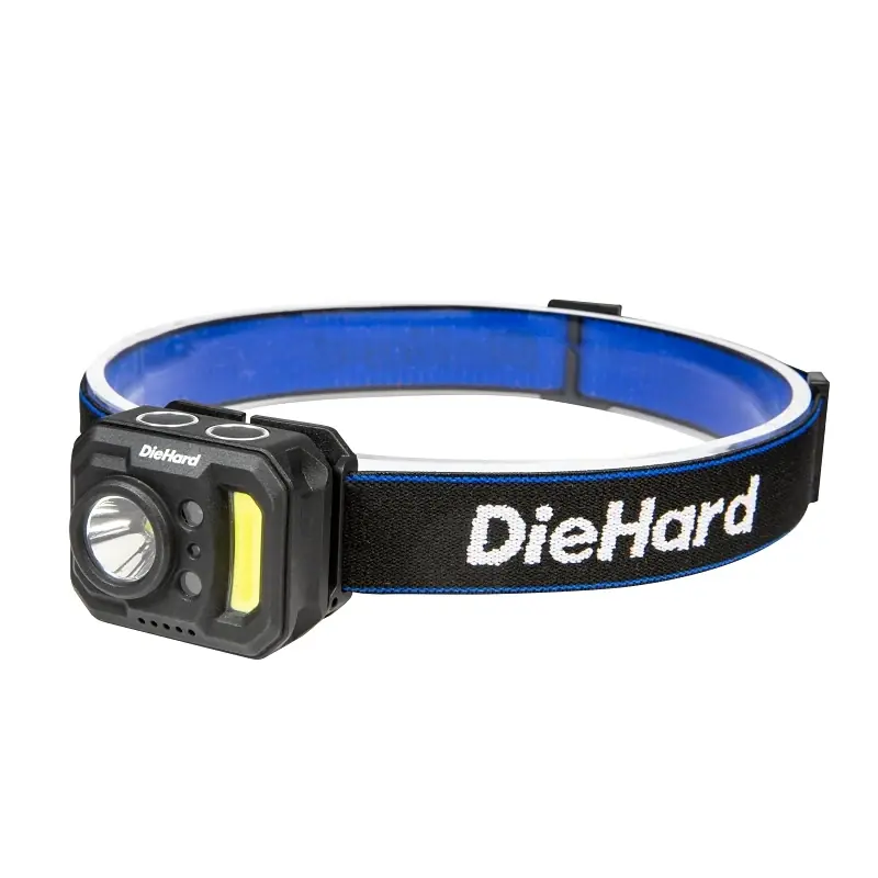 Diehard 375 Lumens Black/blue Led Tactical Headlamp With Rechargeable Battery