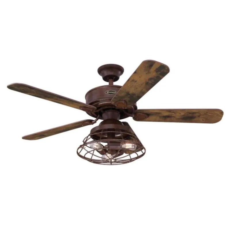 Barnett 48 In. Pewter Brown Led Indoor Ceiling Fan With Reversible Blades