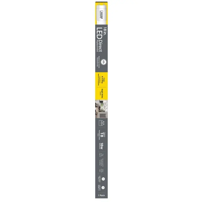 T8 Bright White 18 In. G13 Linear Led Linear Lamp 18 Watt Equivalence 1 Pk