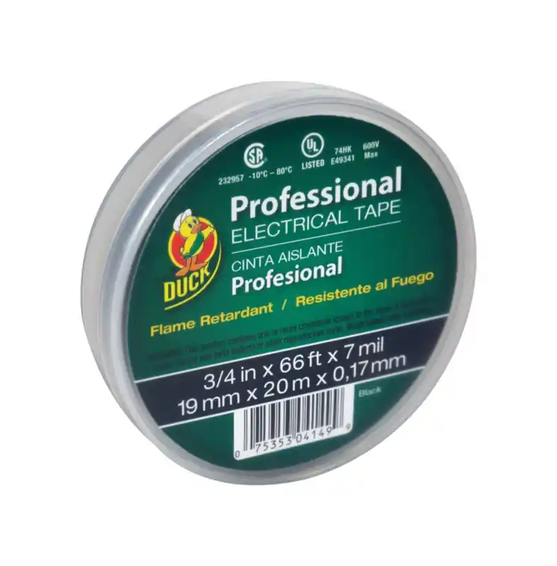 Vinyl Electrical Tape, Black, .75 In. X 66 Ft.