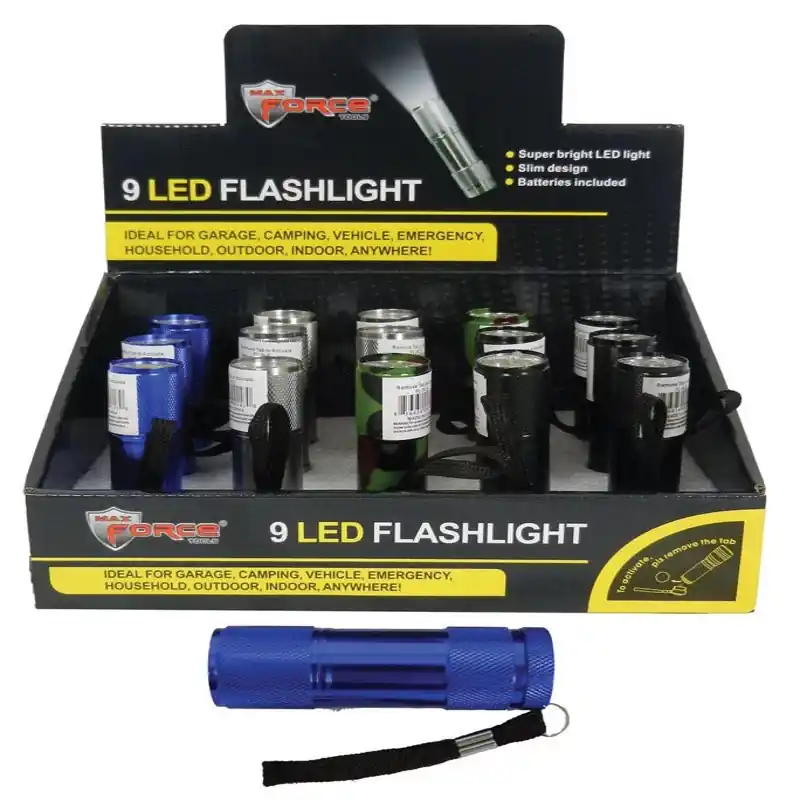 Max Force Assorted Led Flashlight Aaa Battery